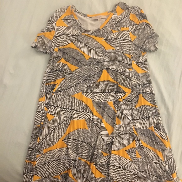 LOFT Leaf Print Dress - Picture 3 of 6